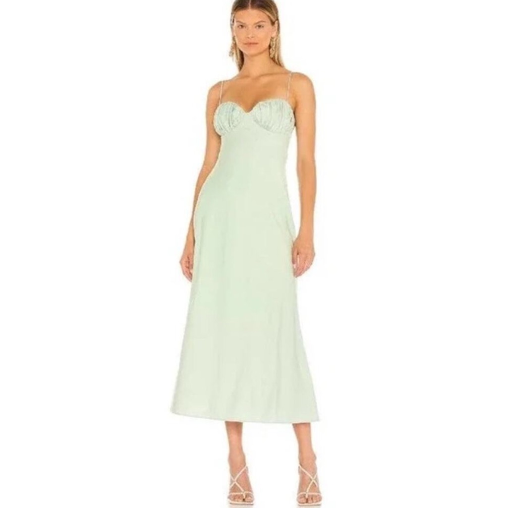 Misha Collection Cassandra Green Dress Size 2 Revolve New With Tags Wedding